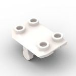 Minifig Shield Rectangular with 4 Studs #30166 White Premium Bulk 1 KG