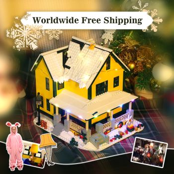 Christmas Home with Lights (Worldwide Free Shipping) 