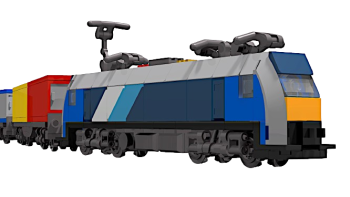 Freight Train with Container Transport 668 PCS