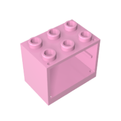 Container, Cupboard 2 x 3 x 2 - Hollow Studs #4532b Bright Pink Premium Bulk 1KG