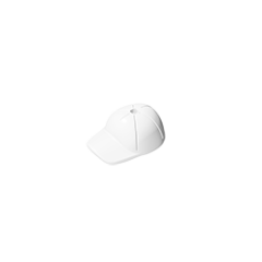 Minifig Hat / Cap Short Curved Bill with Seams and Hole on Top #11303 White Premium Bulk 1KG