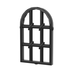 Window 1 x 2 x 2 & 2/3 Pane Twisted Bar with Rounded Top #30045 [Hard to Find Parts]