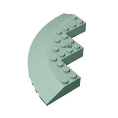 Brick Round Corner 10 x 10 with Slope 33 Edge, Axle Hole, Facet Cutout #58846 Sand [Premium Part]