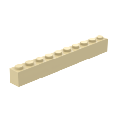 Brick 1 x 10 #6111 Tan 1KG