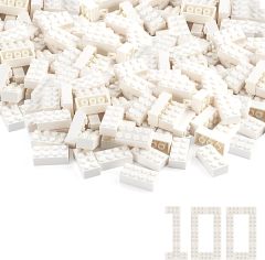 Brick 2 X 4 #3001 Bundle White 100 PCS