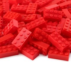 Brick 2 X 4 #3001 Bundle Red 100 PCS