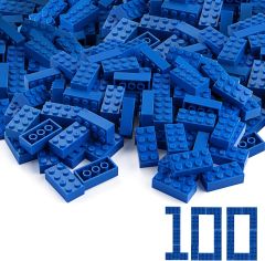 Brick 2 X 4 #3001 Bundle Blue 100 PCS