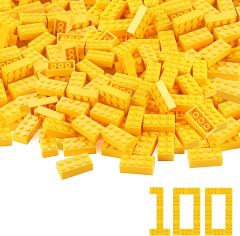 Brick 2 X 4 #3001 Bundle Yellow 100 PCS