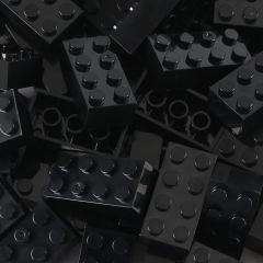 Brick 2 X 4 #3001 Bundle Black 100 PCS