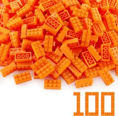 Brick 2 X 4 #3001 Bundle Orange 100 PCS