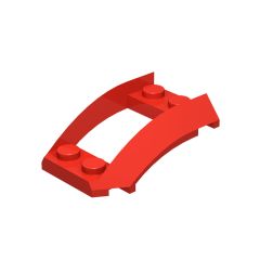 Wheel Arch, Wedge 4 x 3 Open with Cutout and Four Studs #47755 [Premium Part]