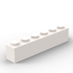 Brick 1 x 6 with No Bottom Tubes #3067