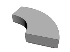 Tile 2 x 2 Curved, Macaroni #27925